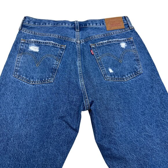 Levi's Premium 501 Womens Blue Jean Pants Distressed Button Fly, Size 31/26 NWT - Picture 5 of 13
